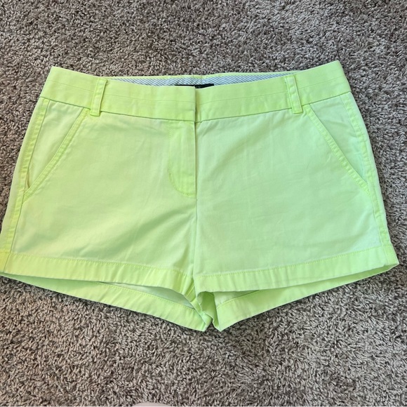 J. Crew Pants - {J.Crew} Neon Yellow Chino Shorts